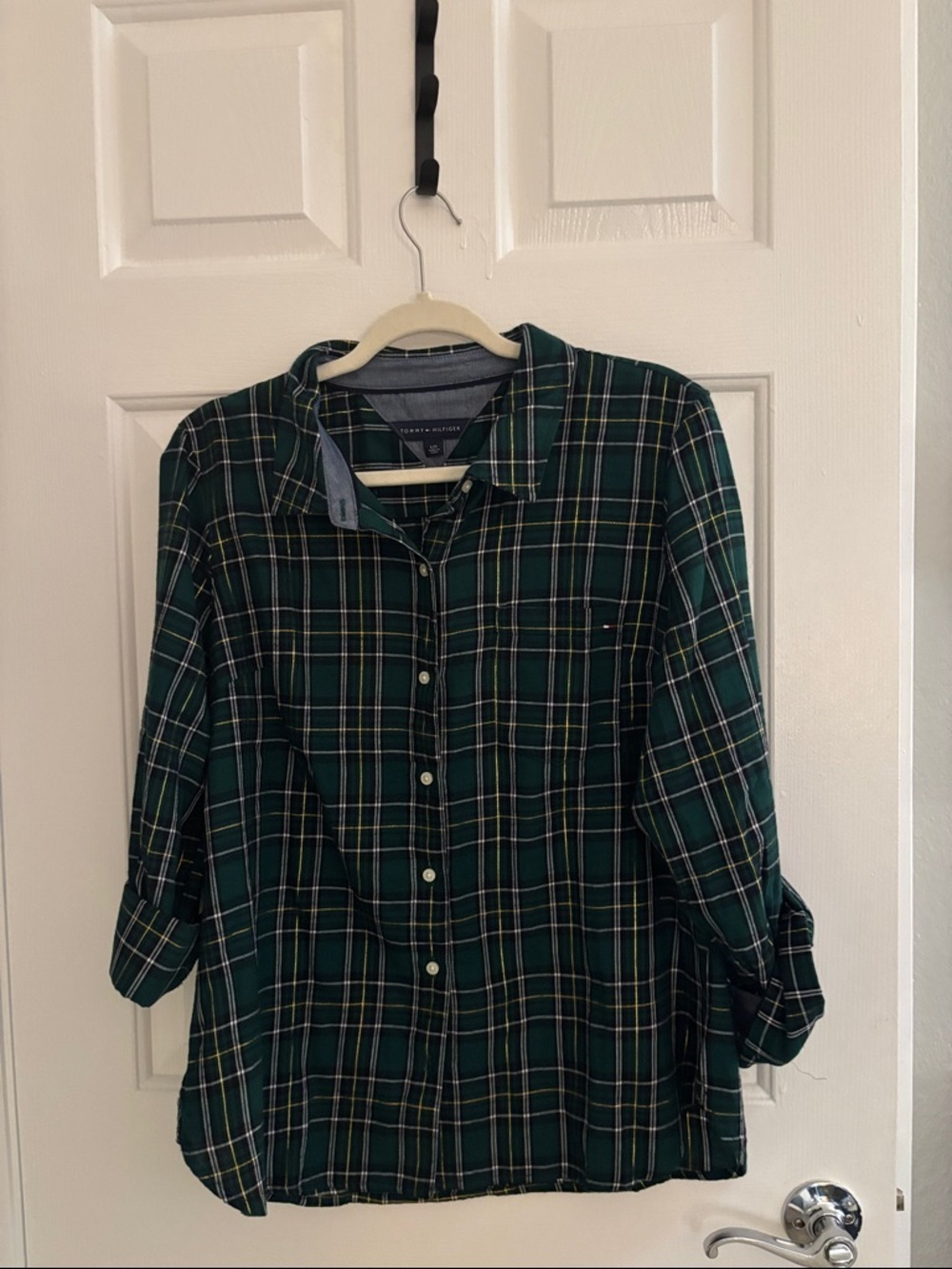 Tommy Hilfiger Green Plaid Button-Down Shirt